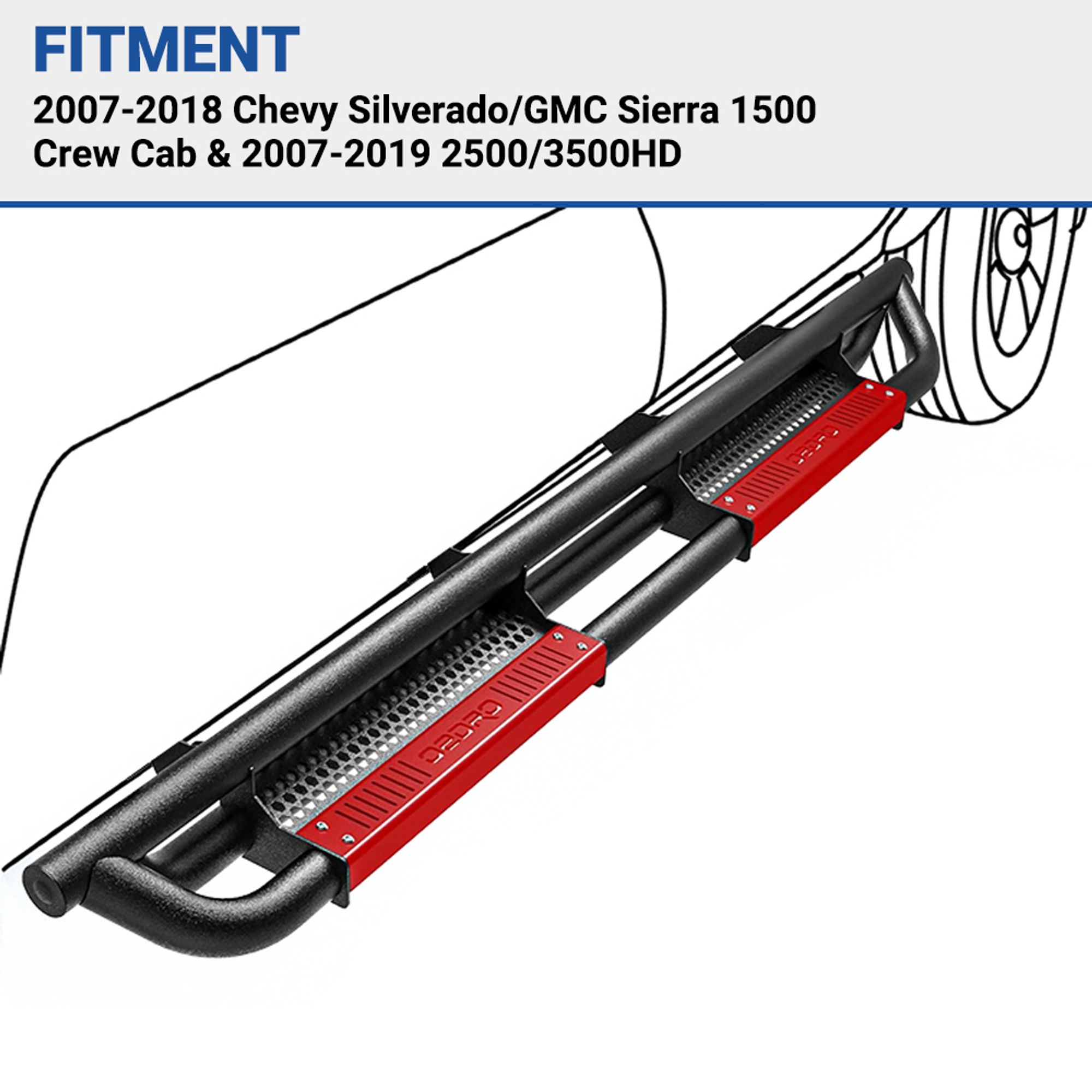 Aazon.co: KYBOLT Running Boards Copatible With 2007-2018 Chevy
