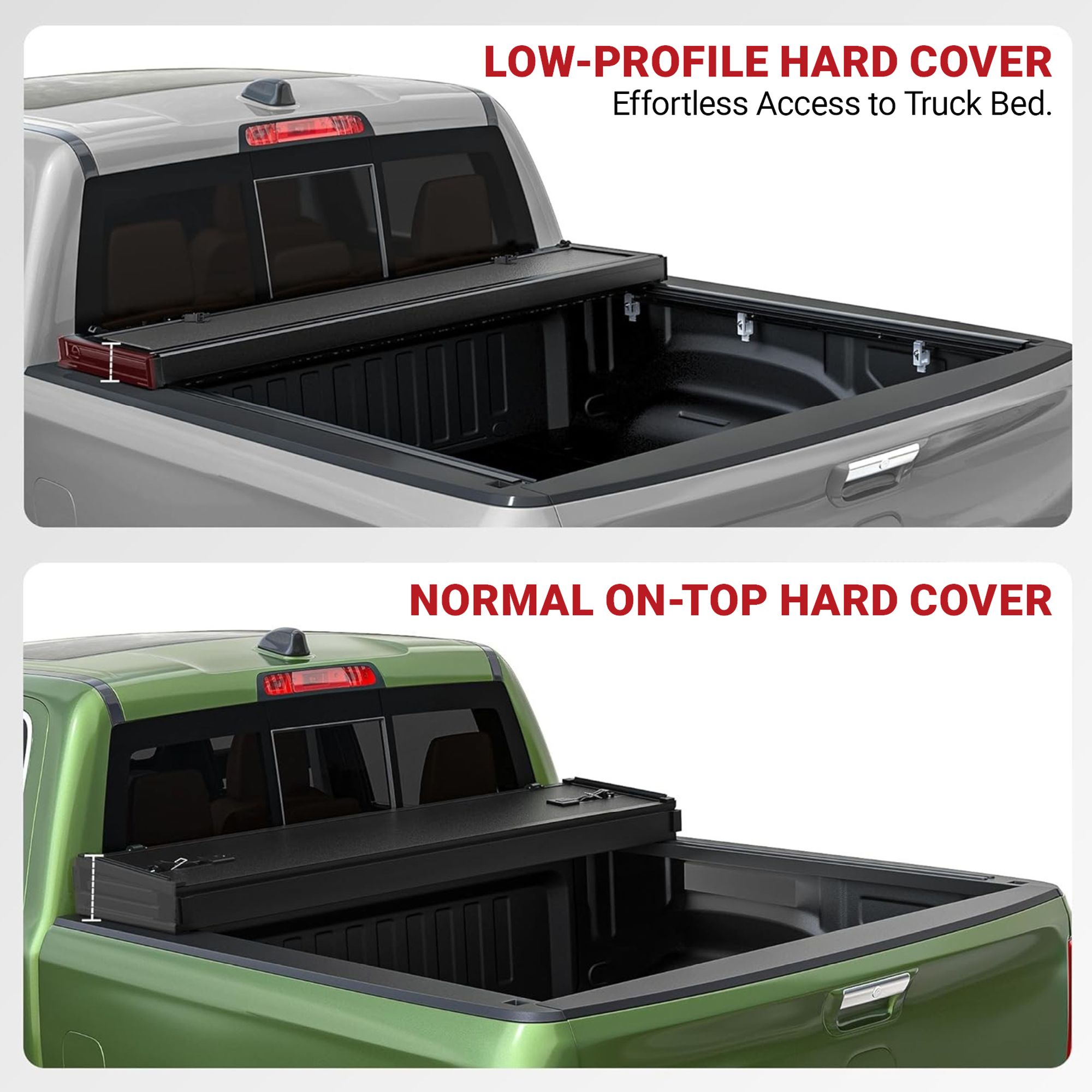 thumbnail image 2 of Motorstarship 5FT 3-Fold Hard Tonneau Cover For 2015-2025 Chevy Colorado & GMC Canyon – Matte Black 2 of 4