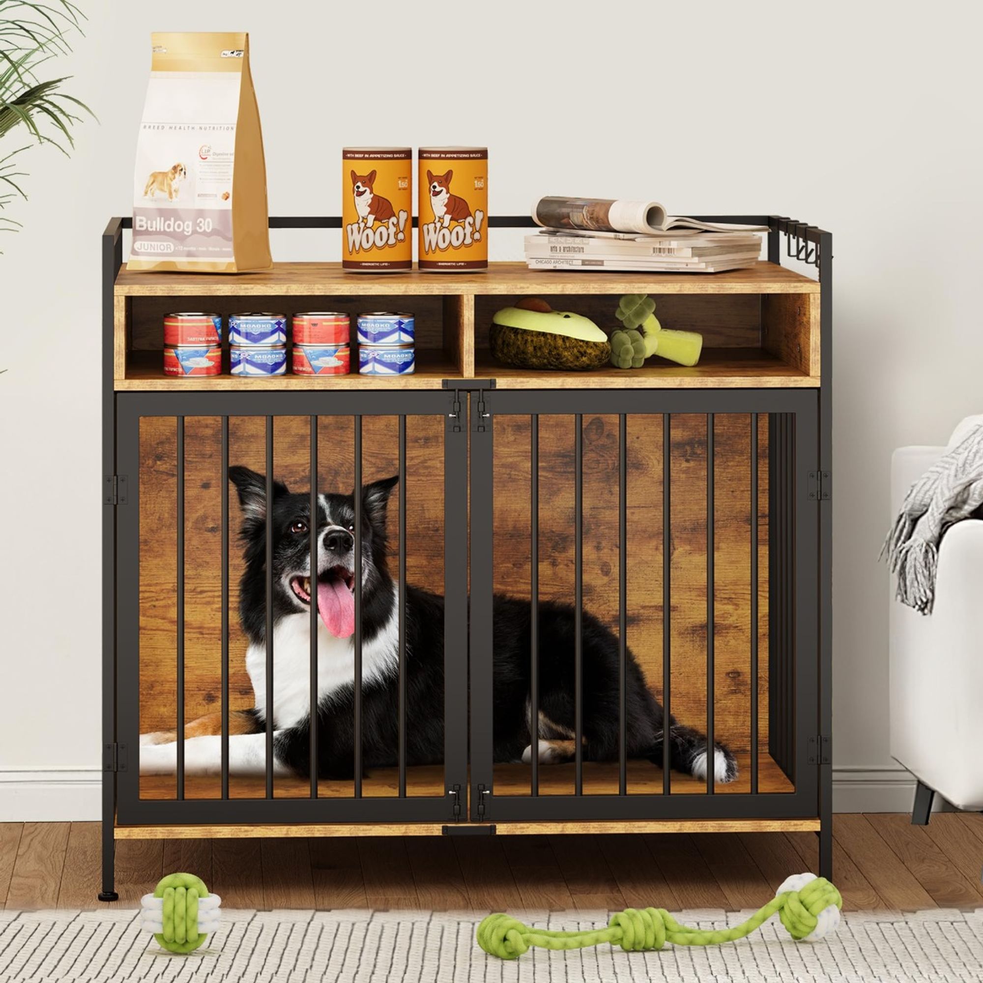 Heavy Duty Dog Crate Dog Kennel Furniture For Dogs, Indoor