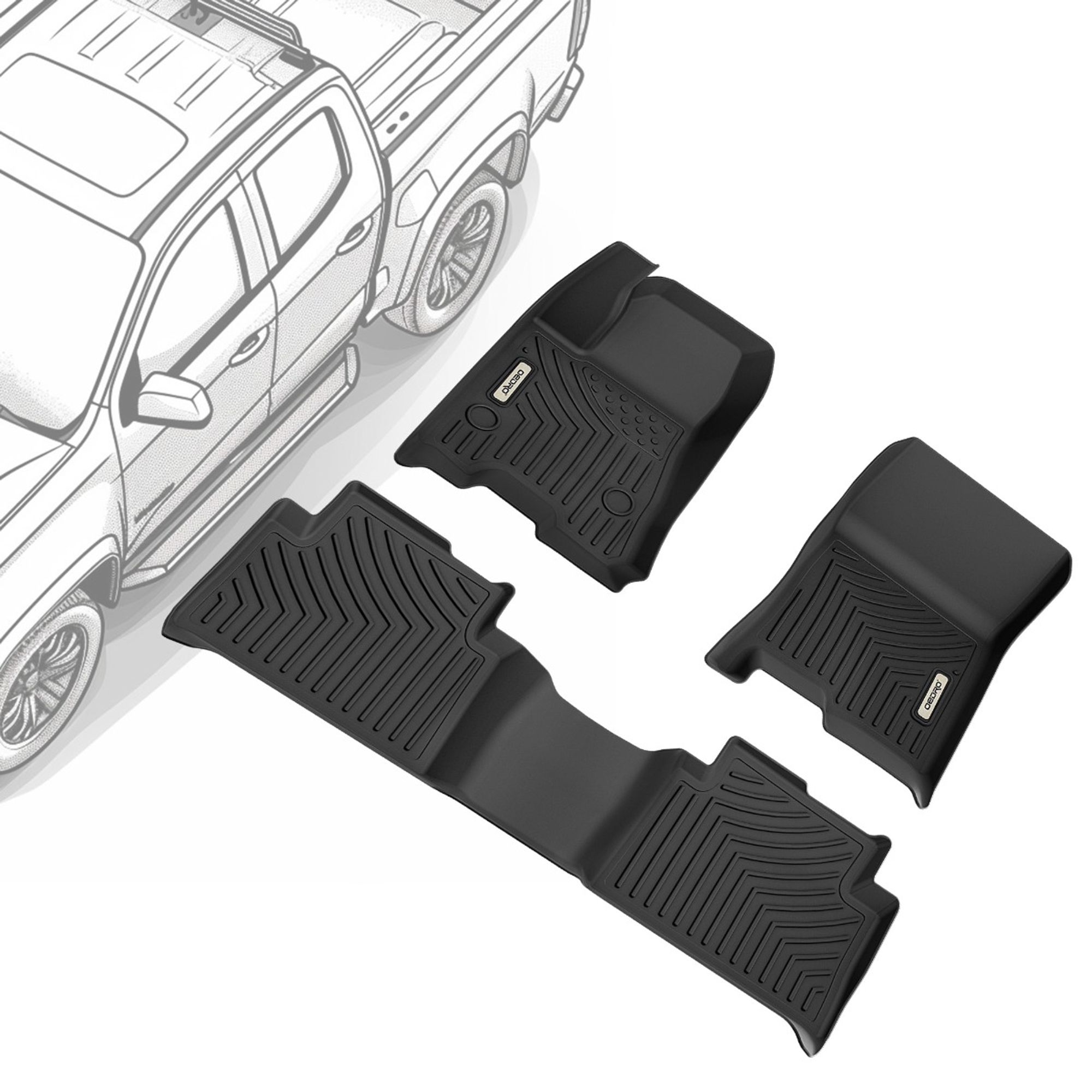 ACC 04-12 COLORADO GMC CANYON 2WD/4WD CREW CAB MOLDED CARPET RUG - CHOOSE COLOR