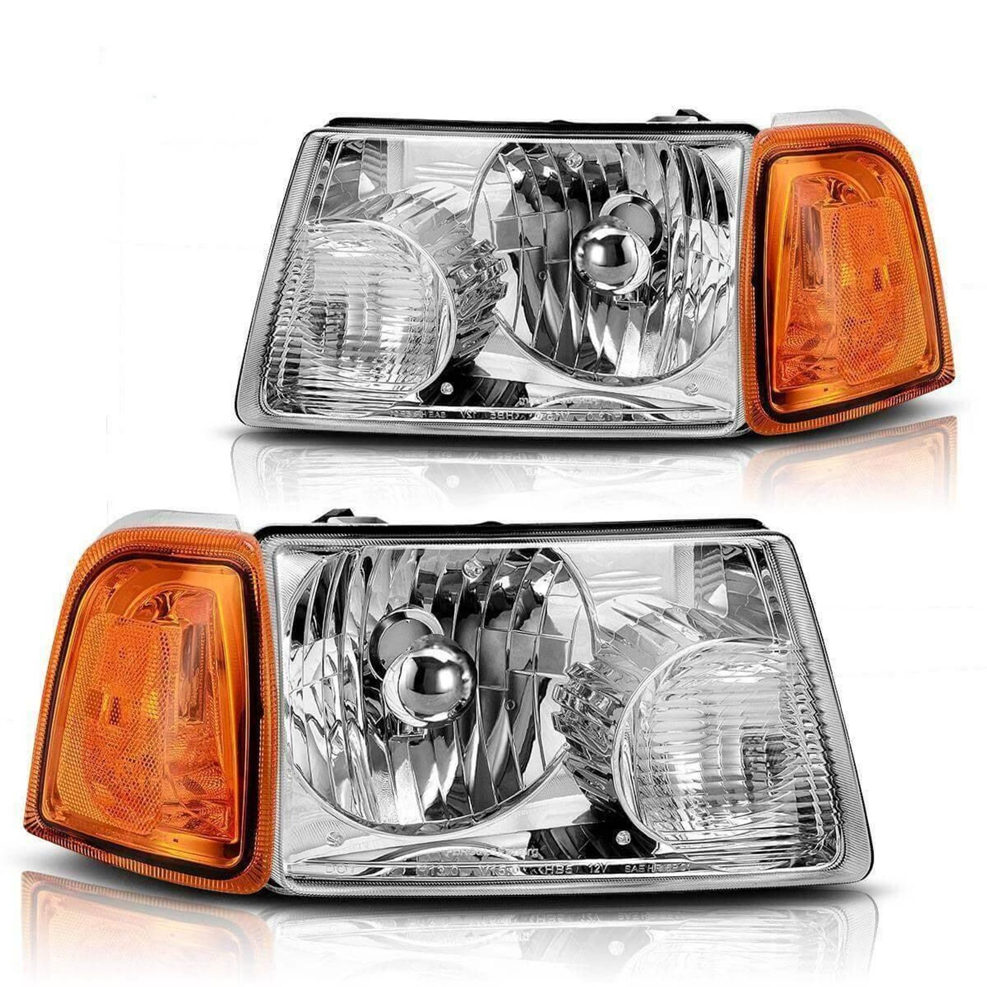 thumbnail image 2 of Pair Black & Clear Headlight Corner Lamps For 2001-2011 Ford Ranger – DNA Motoring 2 of 3