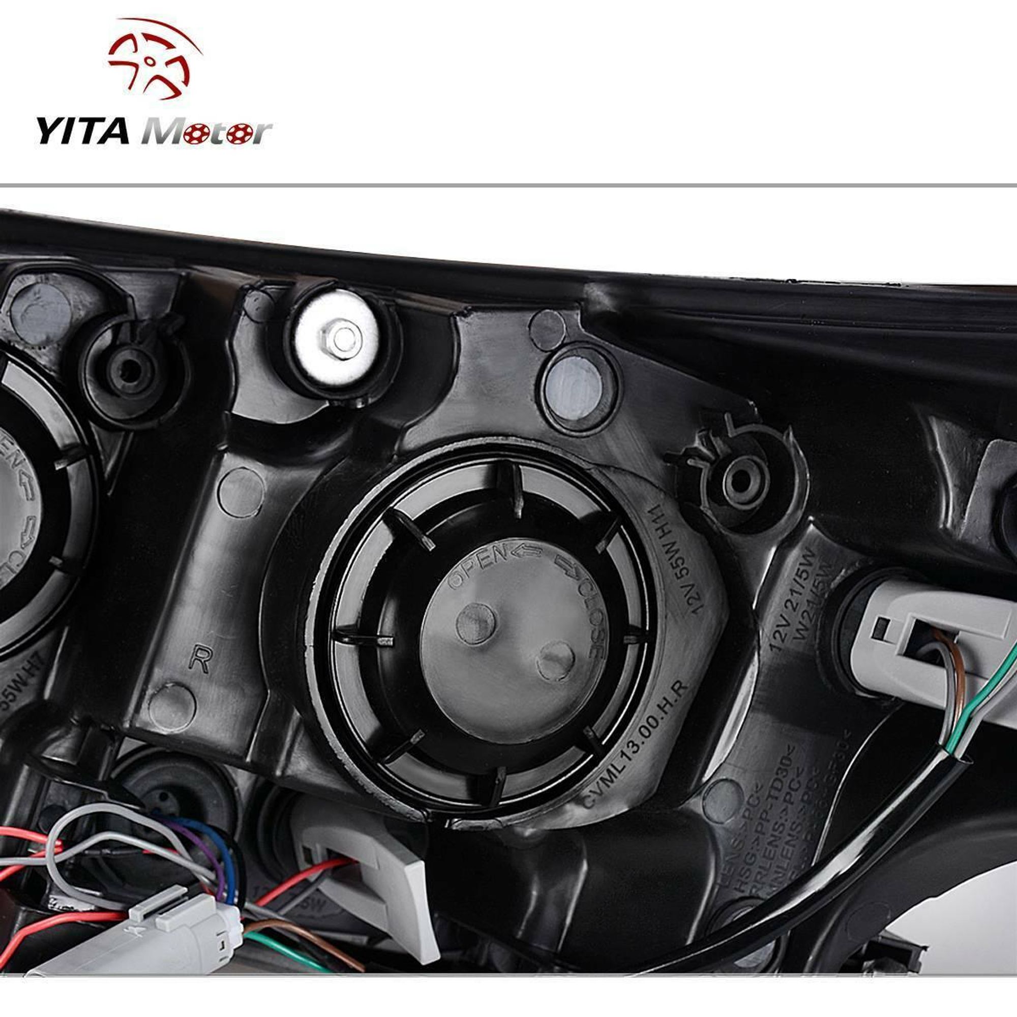 YITAMOTOR® 2013-2015 Chevy Malibu Headlight Assembly Projector Headlamp  Left+Right, image size:2000x2000