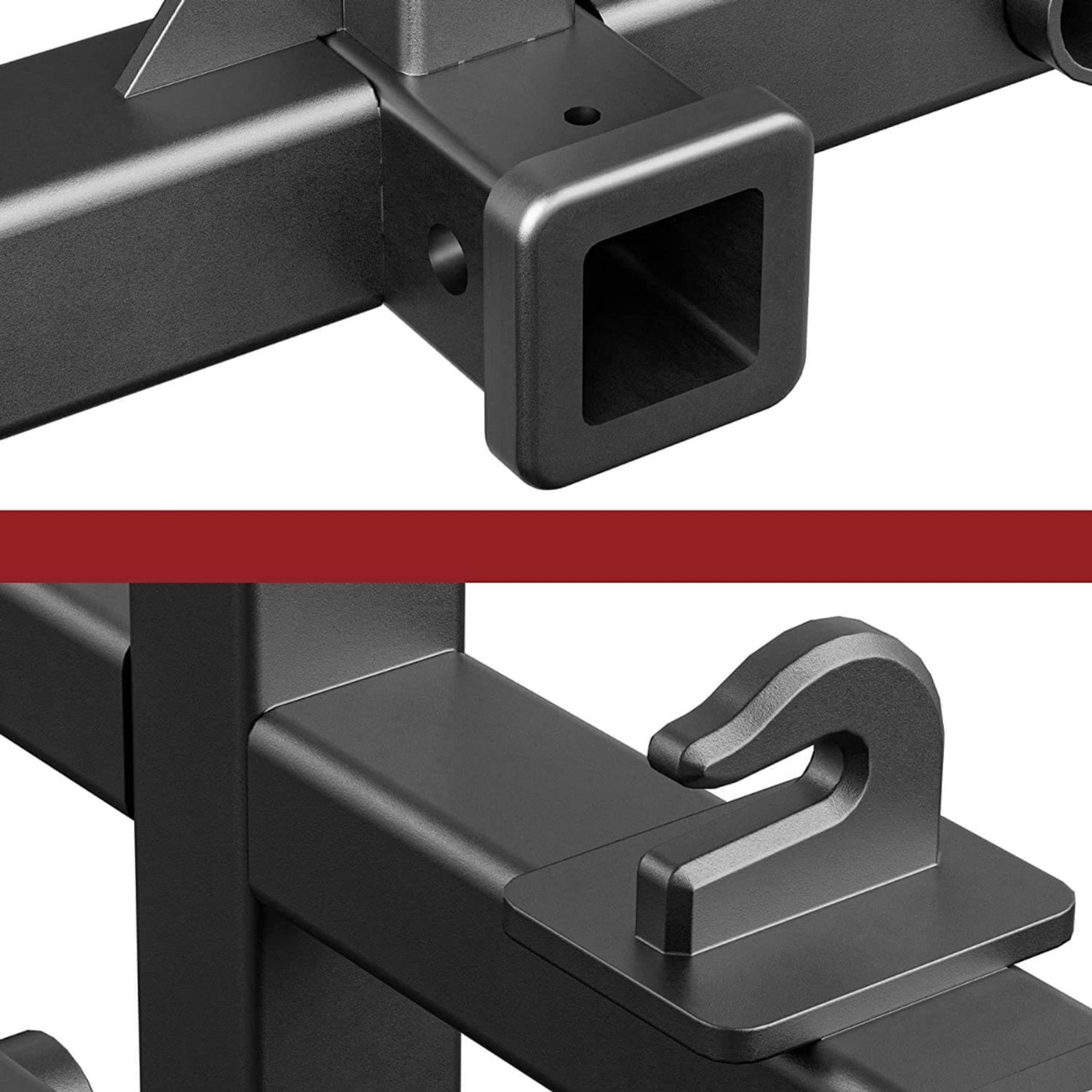 Category 0 Tractor Drawbar Receiver Hitch - Fits Standard 2" Receiver, For Kubota, John Deere & More (Black)