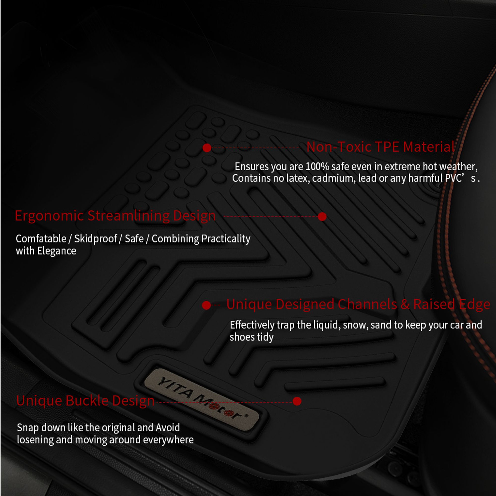 YITAMOTOR® 2017-2025 Mazda CX-5 Cargo Liner Floor Mats, All