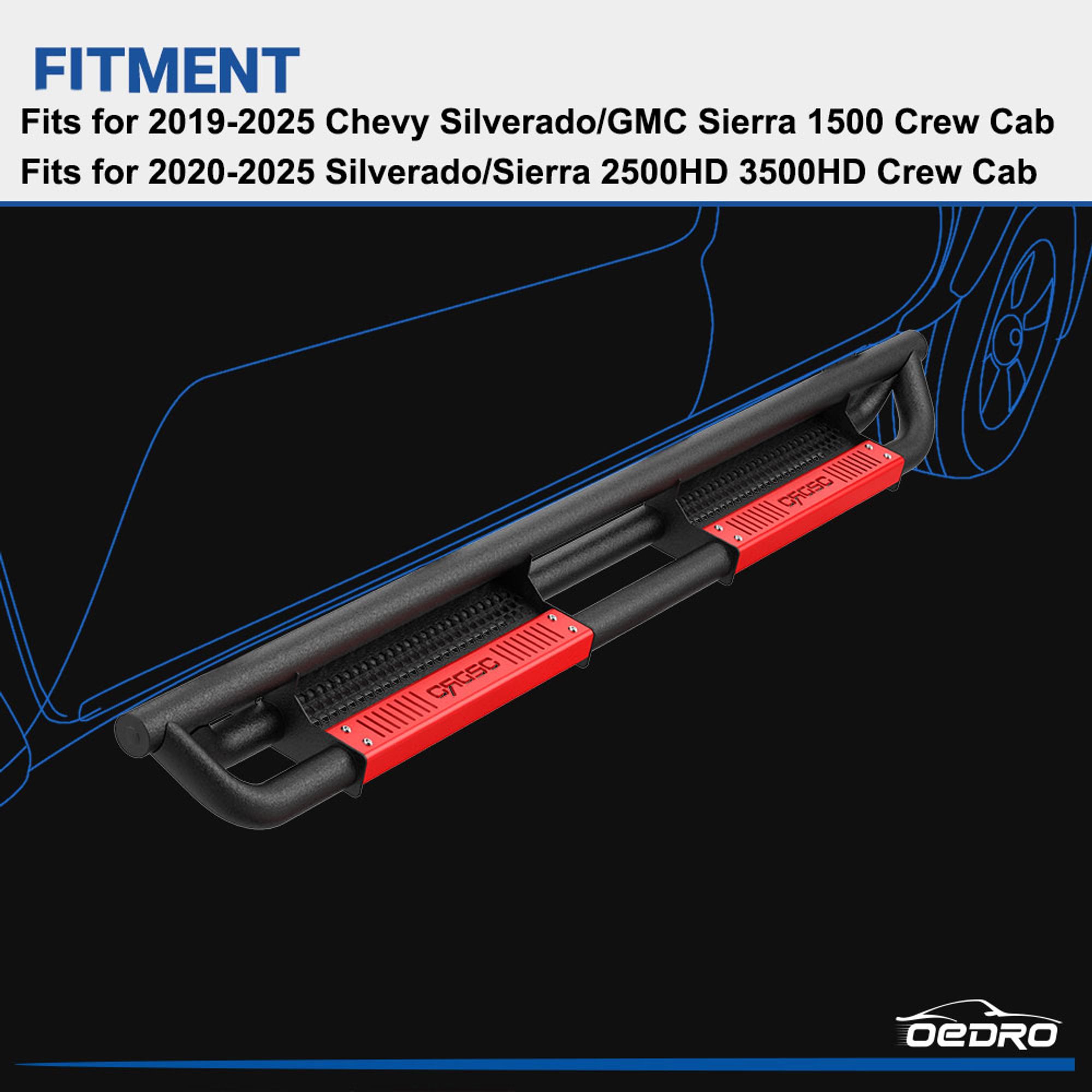OEDRO® Running Boards for 2019-2025 Chevy Silverado/GMC