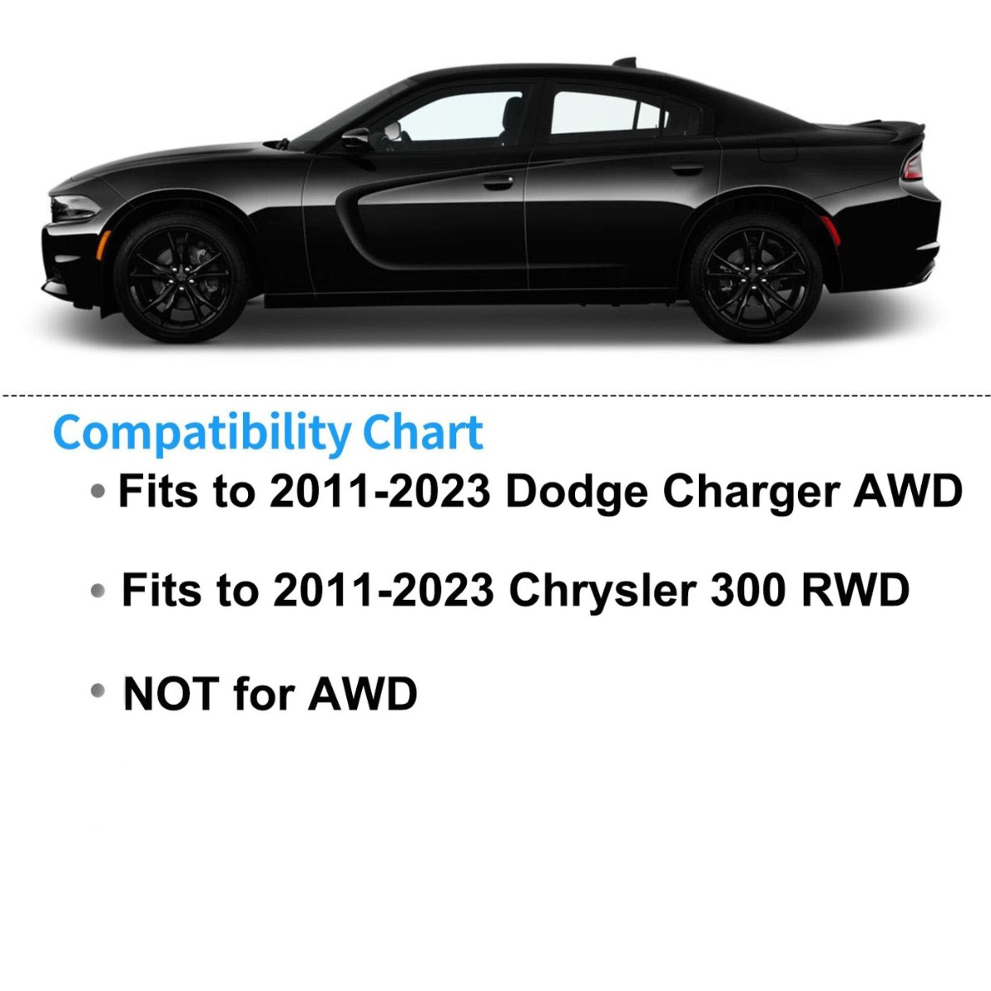 Floor Mats Compatible With 2011 2023 Dodge Charger Rwd Chrysler 300 Rear Wheel Drive Only All Weather Tpe Floor Liners Custom Fit Car Mats 1st 2nd Row Black