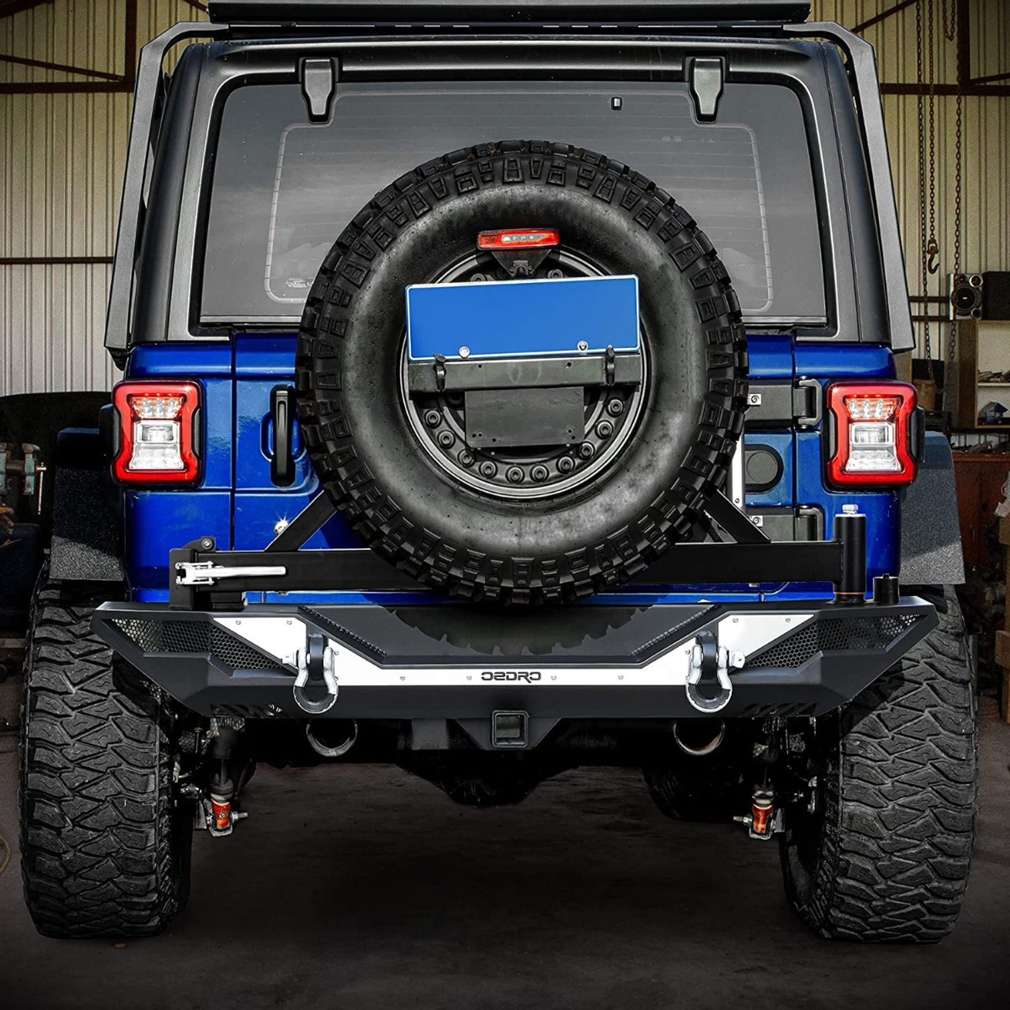Hooke Road Rear Bumper With Tire Carrier For Jeep Wrangler JL 2018-2025 ...