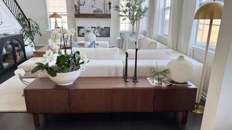 Knut 78 inch Fluted Solid Wood TV Stand | HERNEST