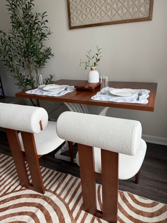 Berit 47" Marble Dining Table with Pedestal Base for 4 Seats | HERNEST