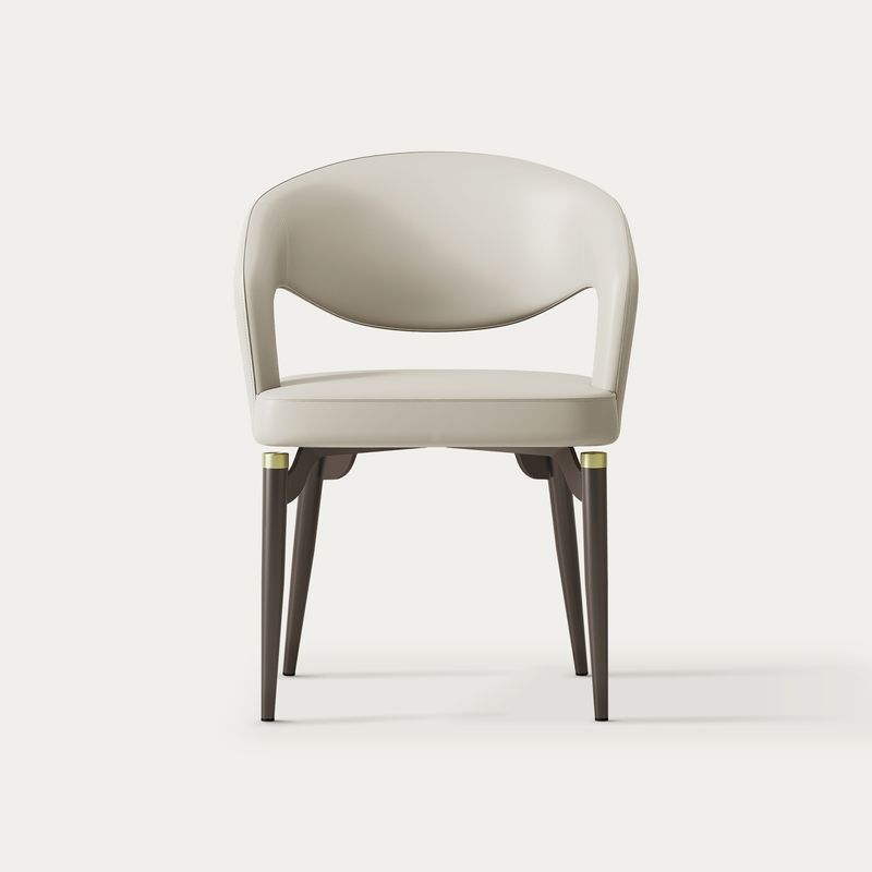 Liliana Armrest Leather Dining Chairs (Set of 2)