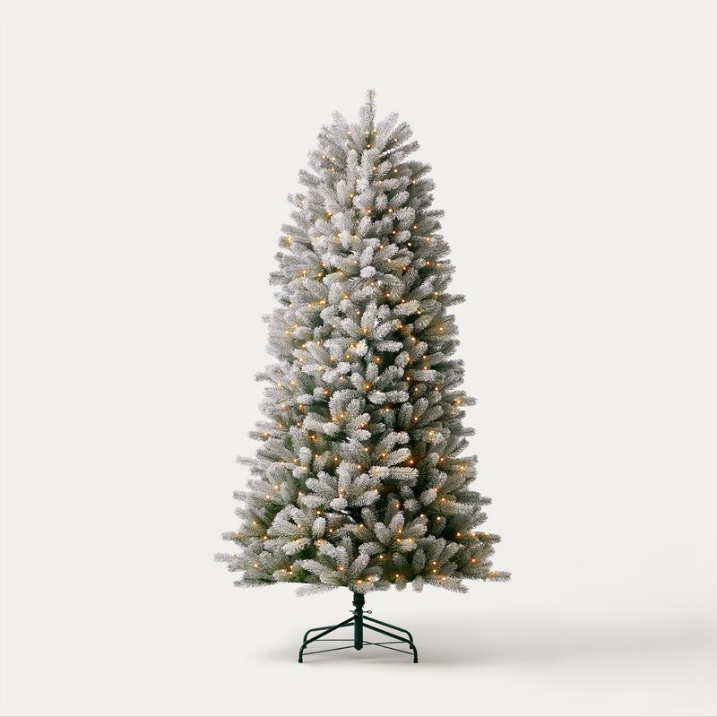 CastGlow 6.5′ Artificial Christmas Tree Slim Flocked