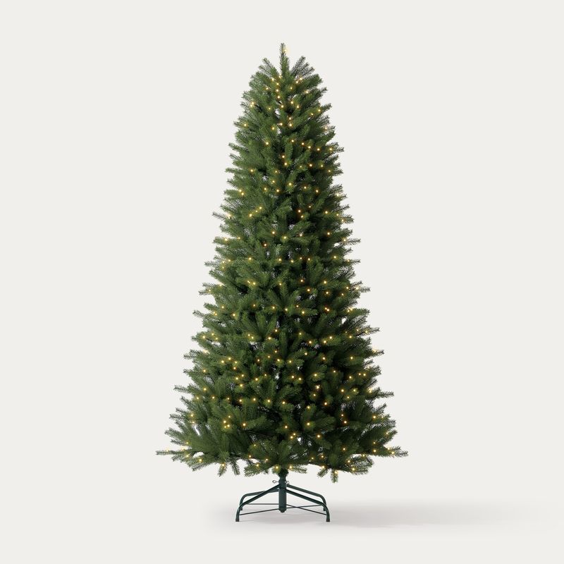CastGlow 7.5′ Artificial Christmas Tree Slim Green