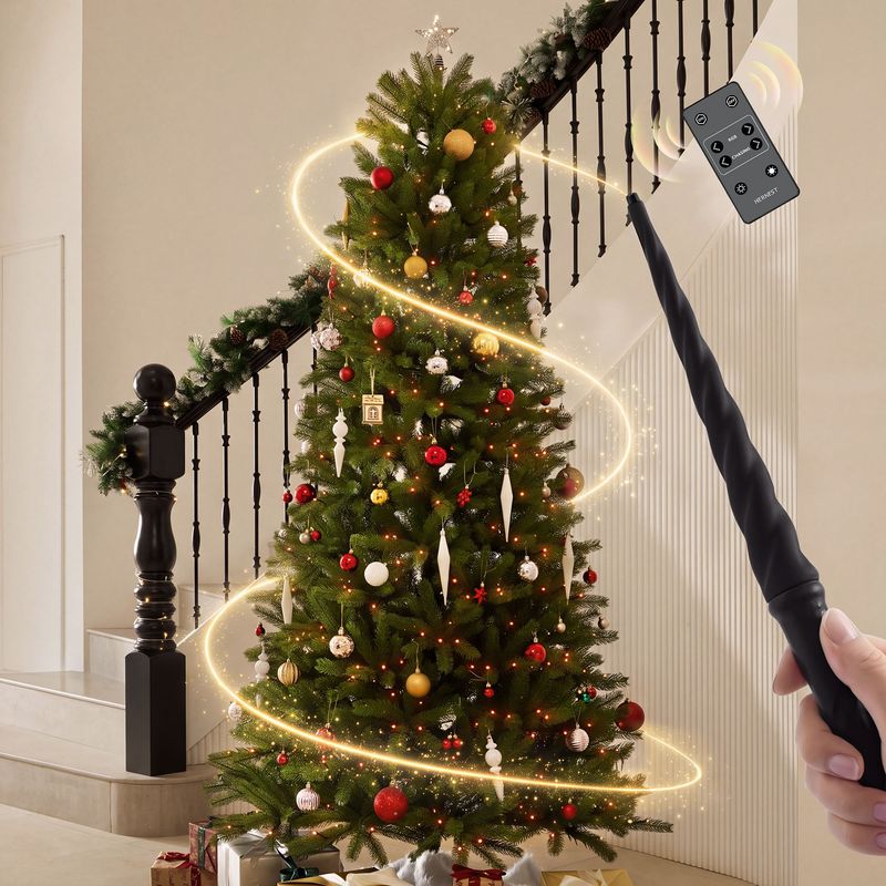 CastGlow 7.5′ Artificial Christmas Tree Slim Green