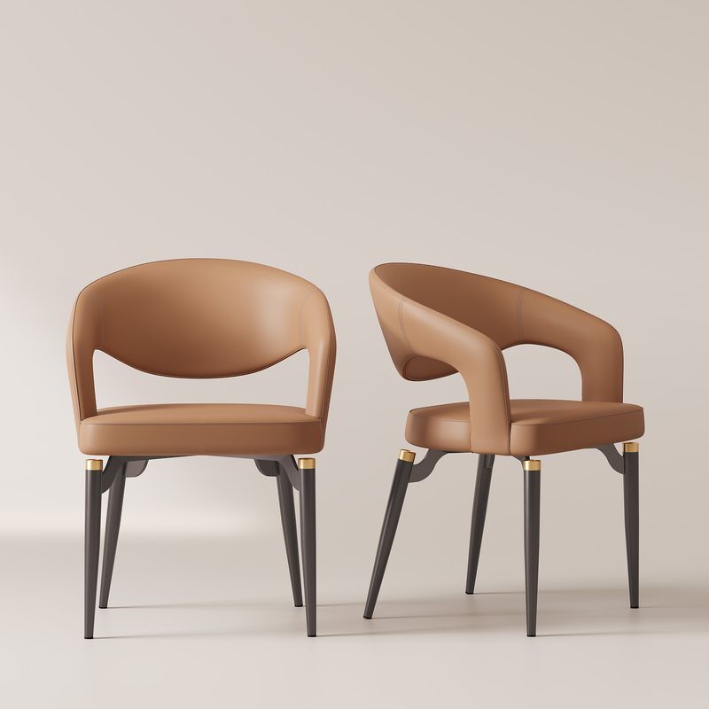 Hernest | Mid Century Black Dining Chair Set of 2 - Kitchen
