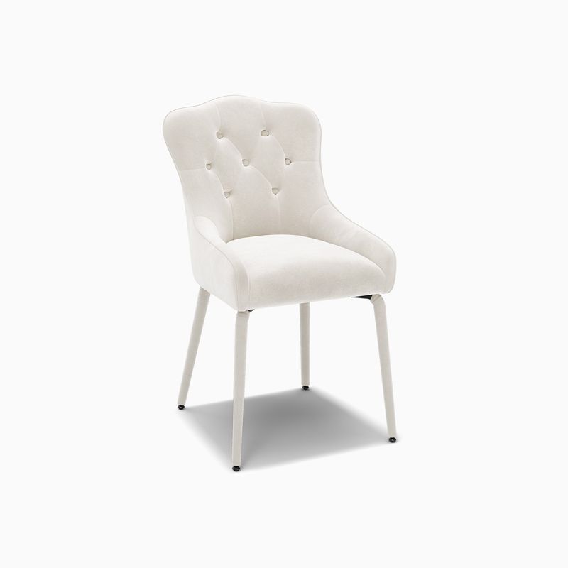 Cosette Cream White Velvet Wingback Dining Chairs Set Of 2 Hernest