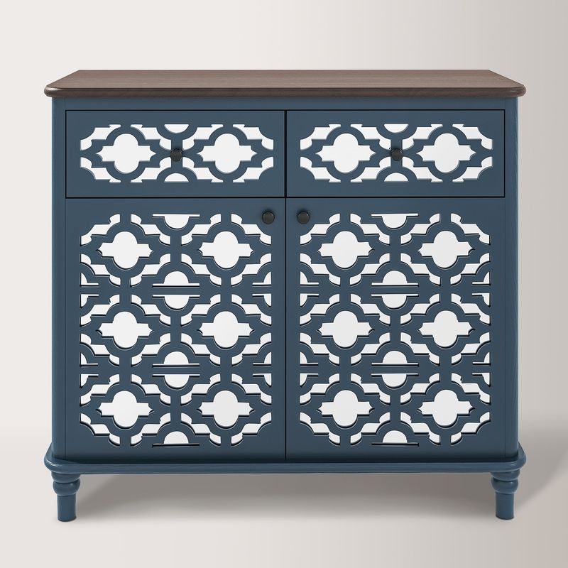 Hernest Émilie Modern 36" Sideboard with Elegant Patterned Sliding