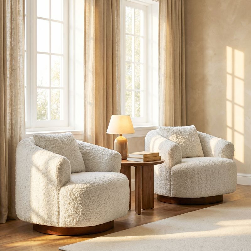 Timberve 35" Swivel Accent Chair (Set of 2)