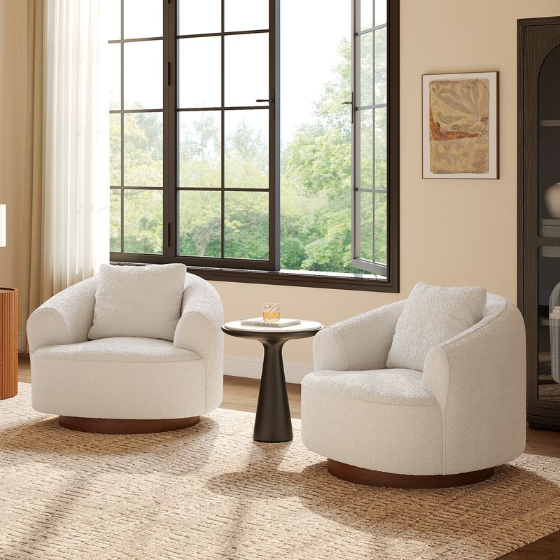 Timberve 35" Swivel Accent Chair (Set of 2)