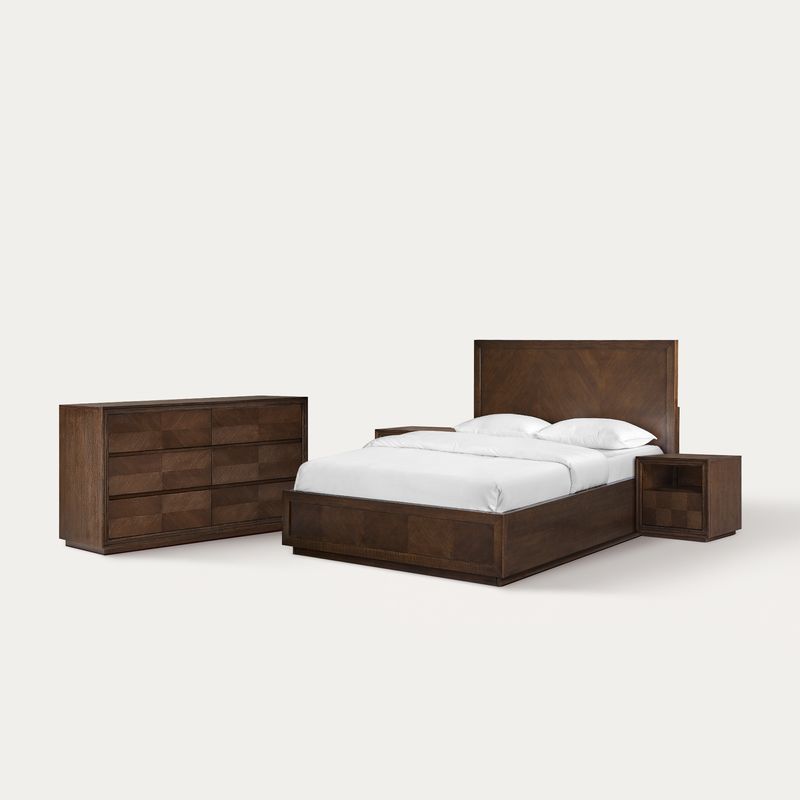 4-Piece Thursen Chevron Bedroom Set