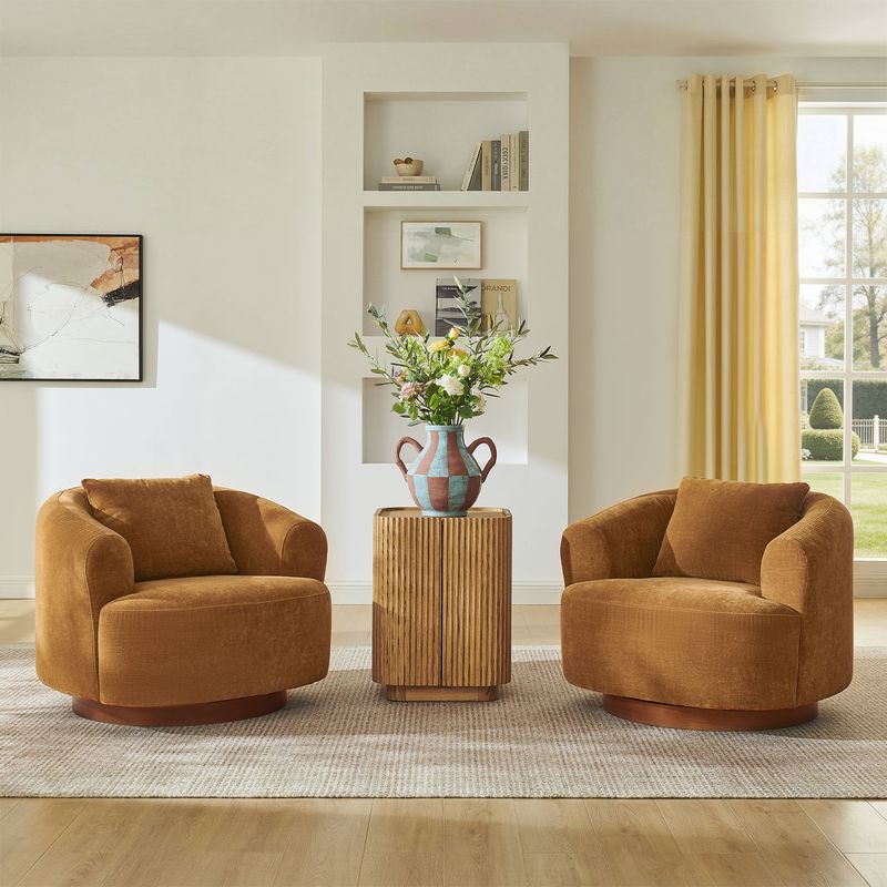 Timberve 35" Swivel Accent Chair (Set of 2)