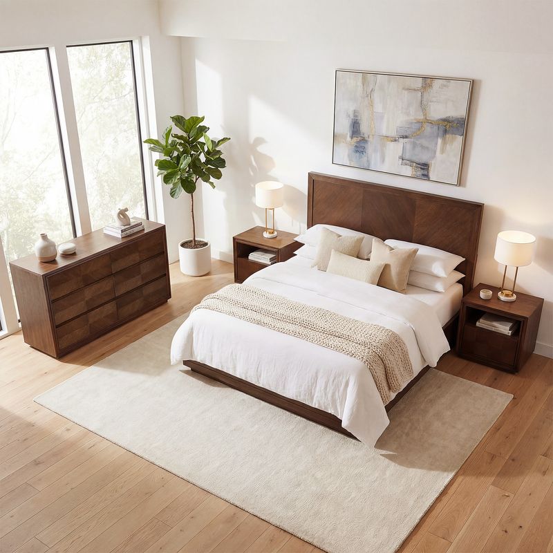 4-Piece Thursen Chevron Bedroom Set