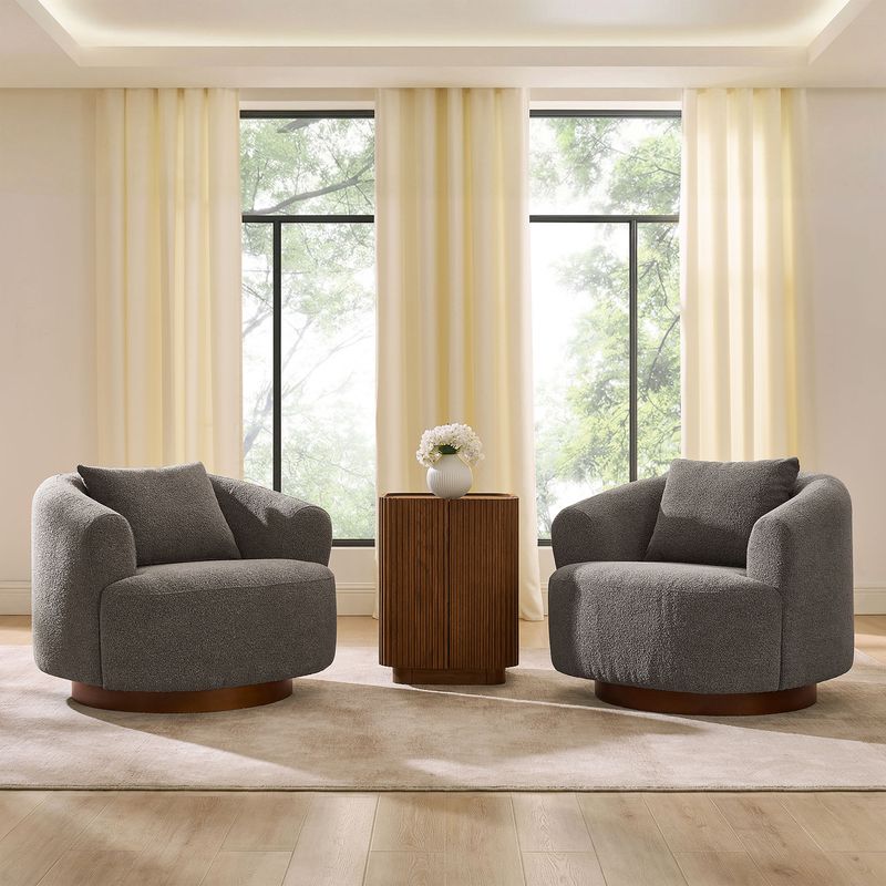Timberve 35" Swivel Accent Chair (Set of 2)