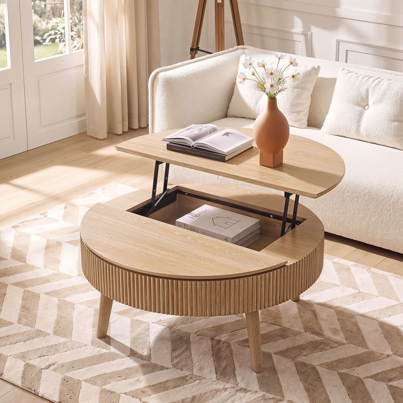 Magnus 39" Lift-Top Oak Coffee Table