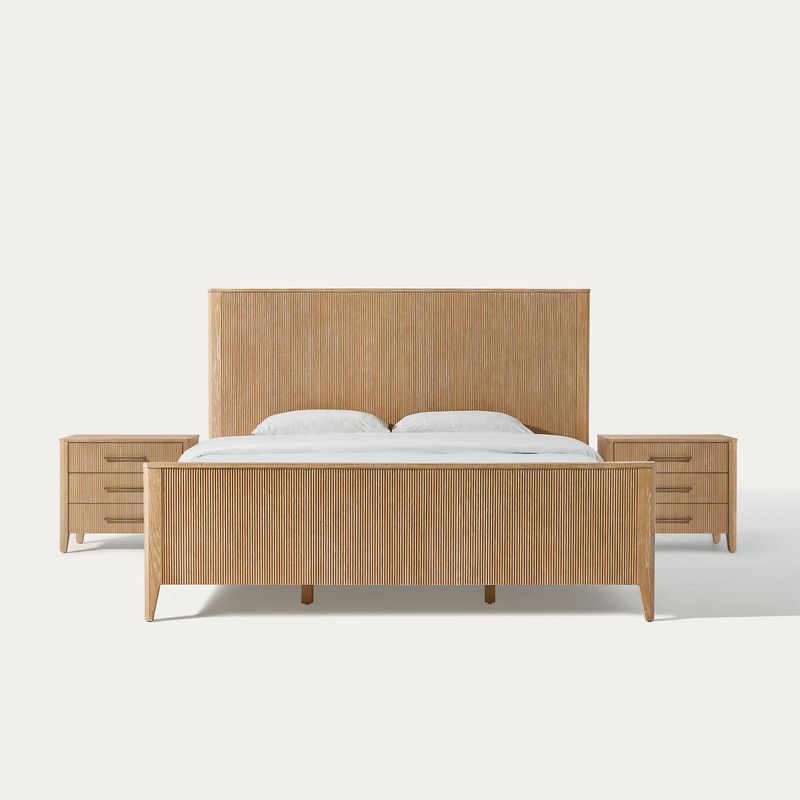 3-Piece Grant Fluted Bedroom Set