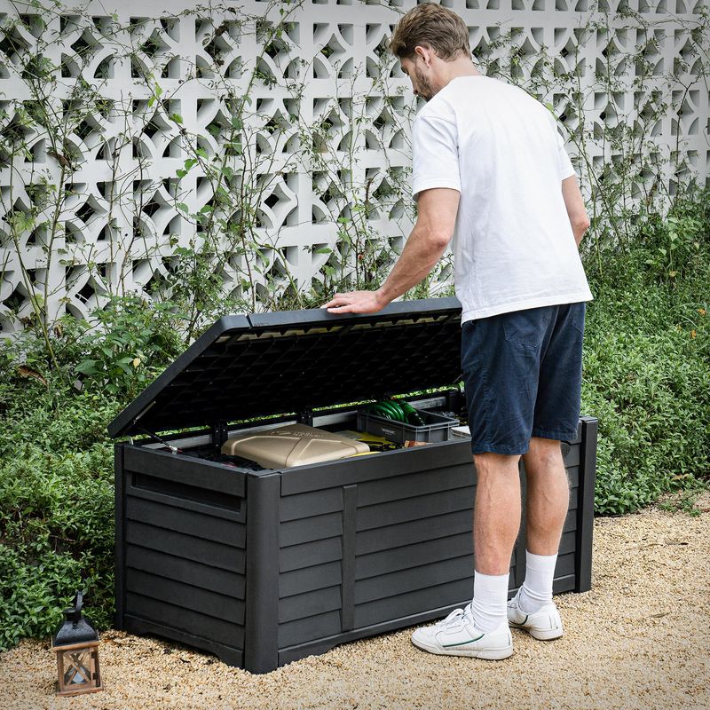 Yitahome 120 Gallon Large Deck Box Lockable Outdoor Storage Box