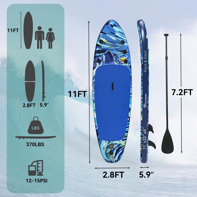 Yitahome | 11FT All-Level Inflatable Stand Up Paddle Board