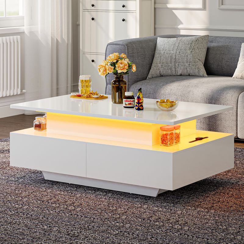white coffee table