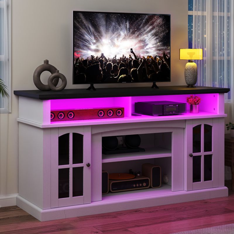 white solid wood tv stand