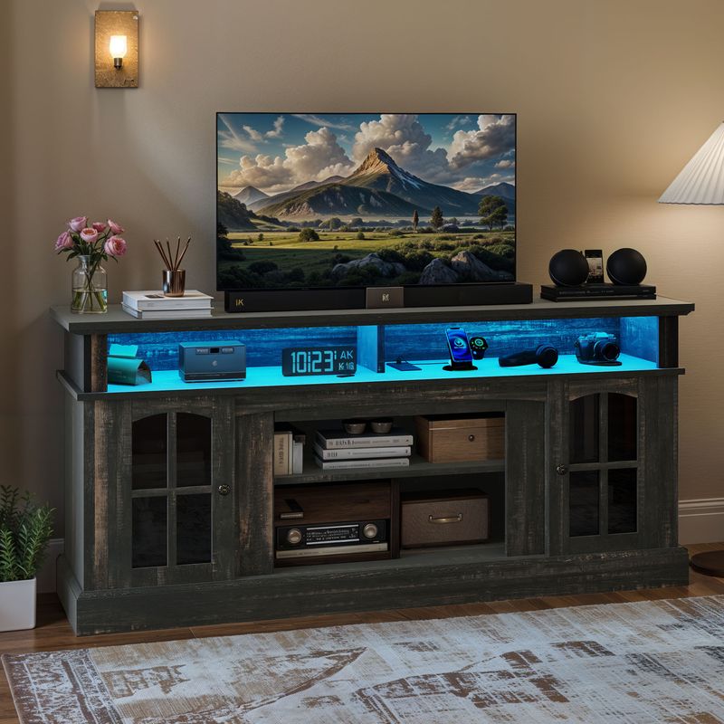 solid wood tv stand
