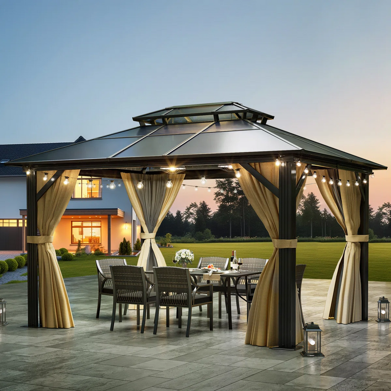 polycarbonate roof gazebo