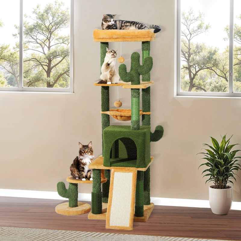 Front view of the cat tree house​