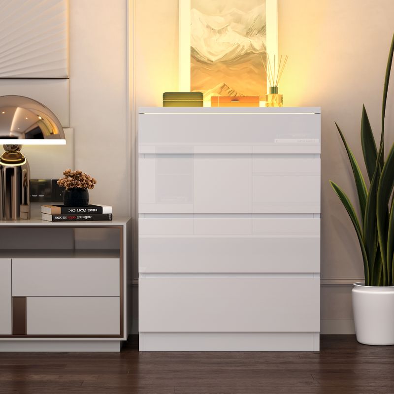 Front view of 4 drawer dressers
