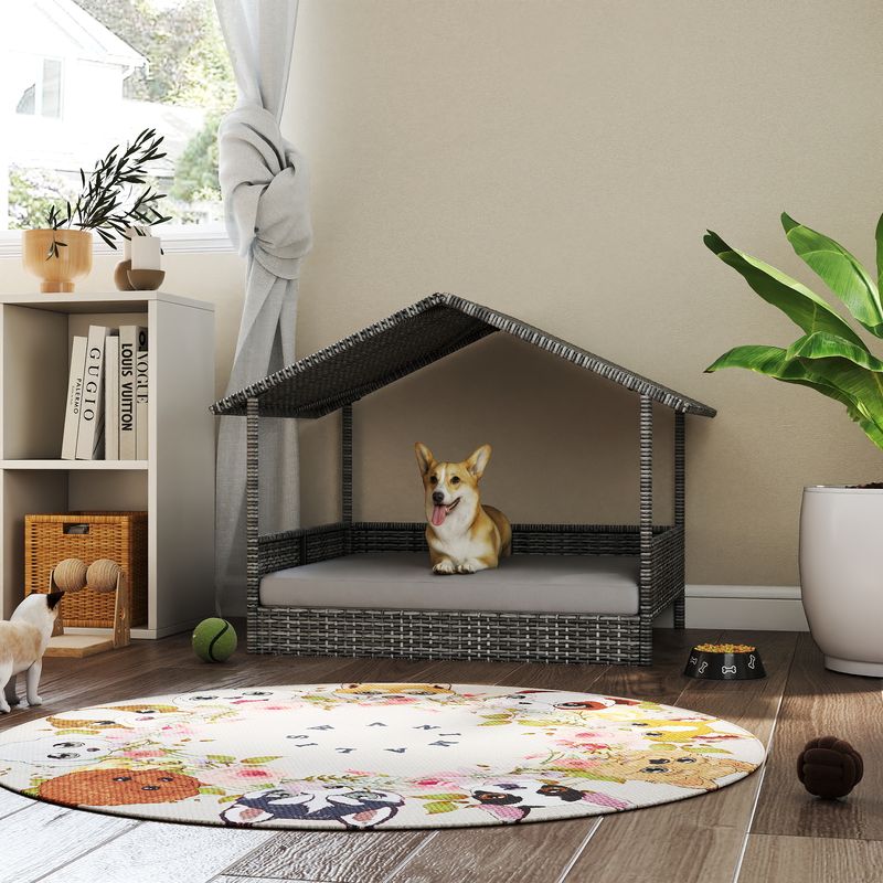 Wicker Pet Bed,indoor dog house ,small dog house ,outdoor dog house, small pet bedding​