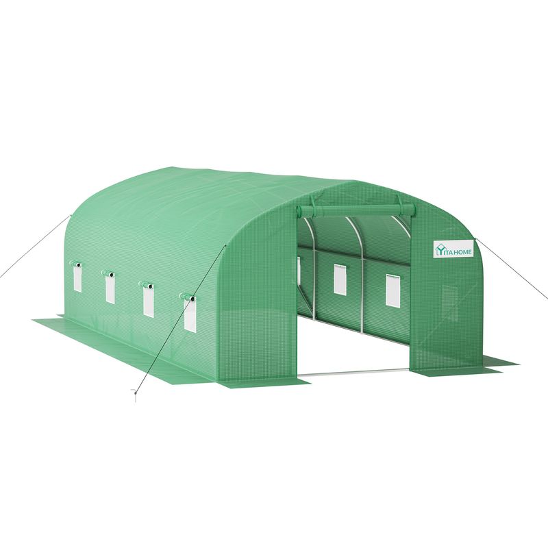 Yitahome | 20ft Walk-in High Tunnel Greenhouse with 7 Crossbars
