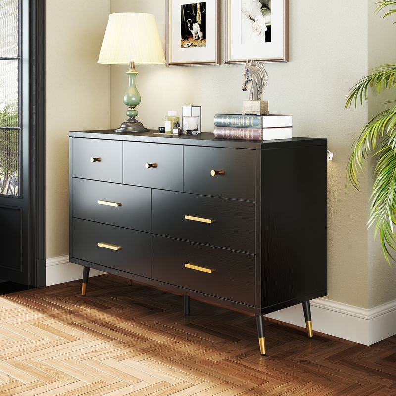 Side view of modern dressers