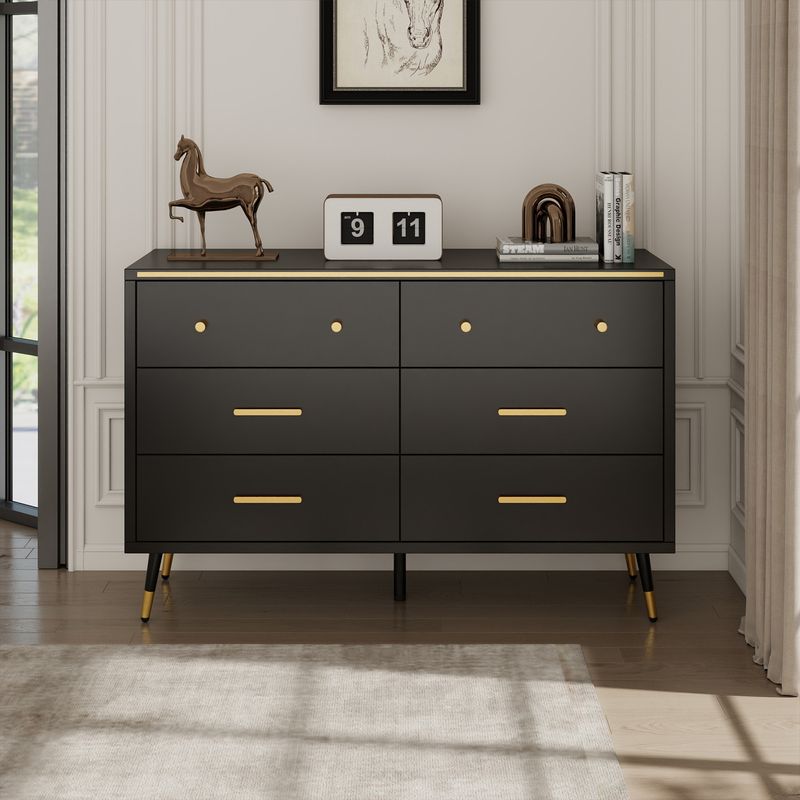 Front view of wood dressers for bedroom