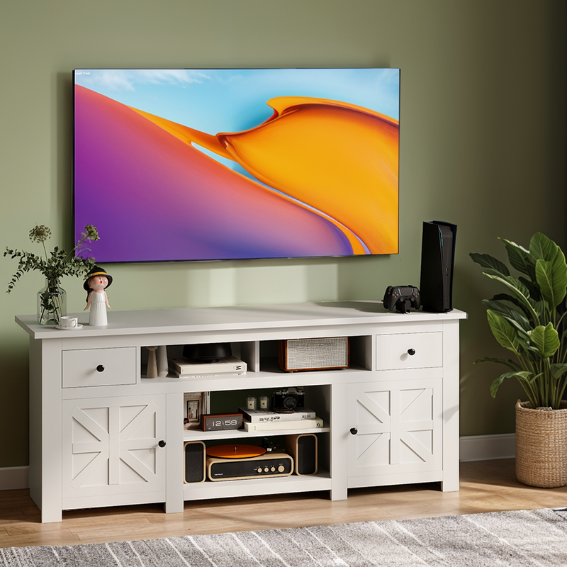 modern white tv stand