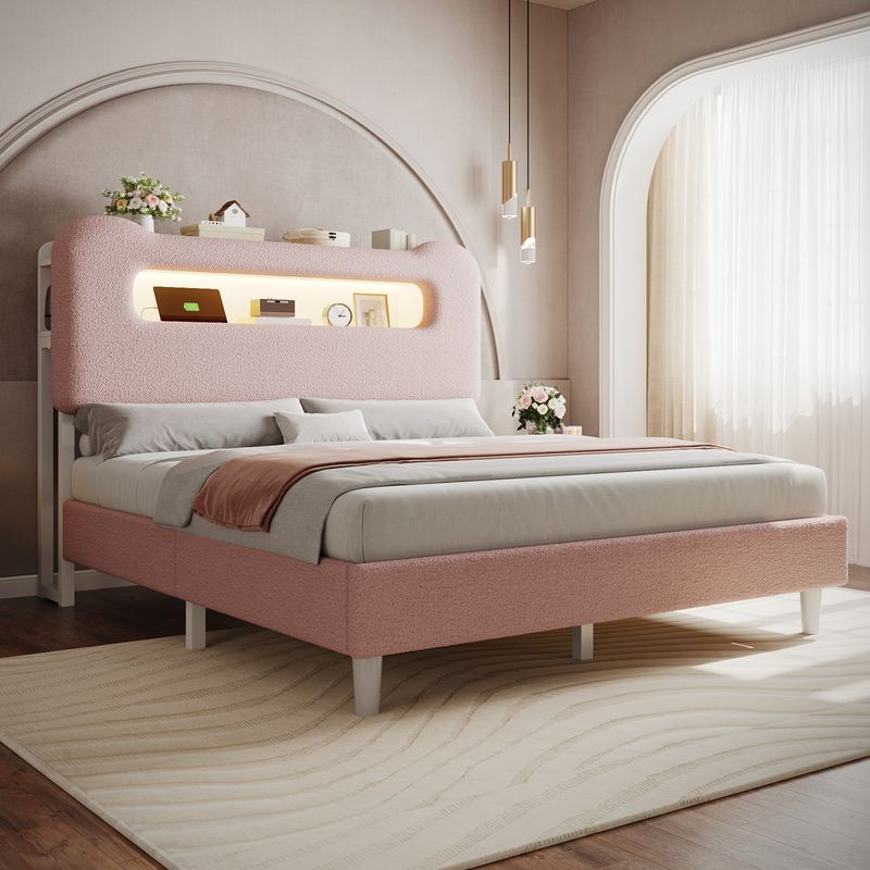 boucle bed frame