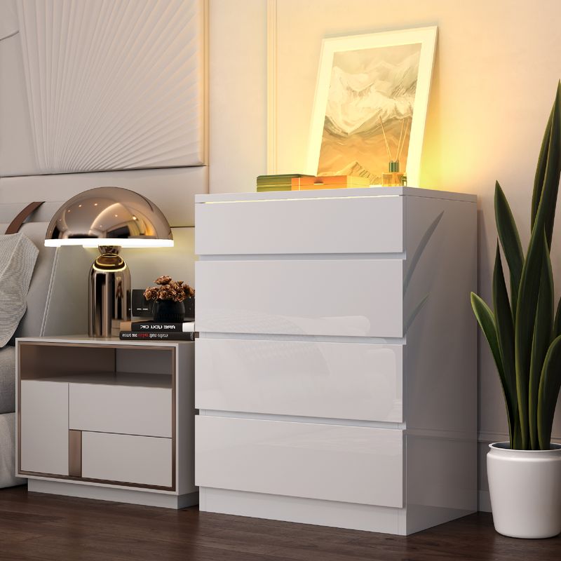 Side view of small dressers