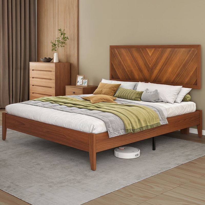 solid wood bed frame
