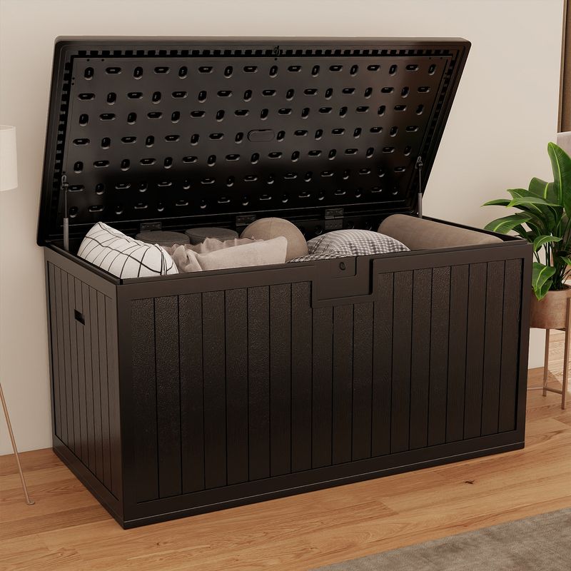 90 gallon storage box​, black storage box, black resin storage box, lockable storage box, tool storage box, decorative storage box, decorative storage boxes with lids​, toy box storage​, black storage bin, black storage bins with lids