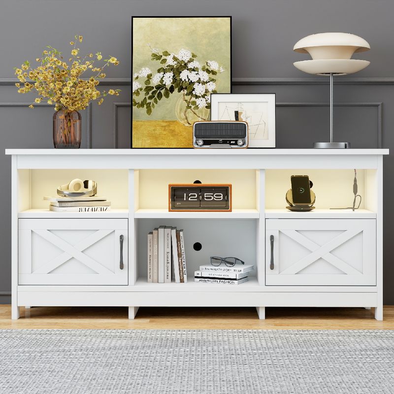 white farm tv stand