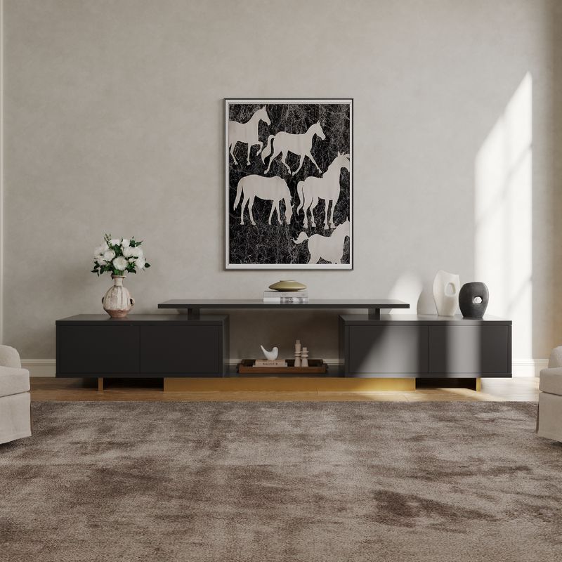 modern black tv stand