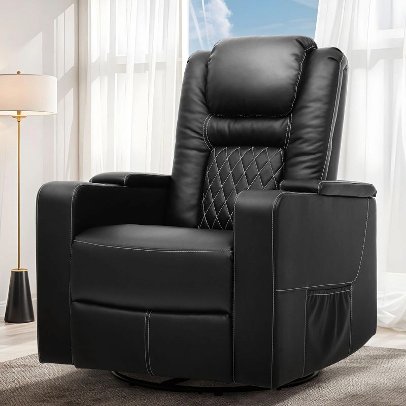 power swivel recliner, massage rocking chair, heated recliner chair, 360 degree swivel chair, manual recliner sofa, faux leather recliner, living room recliner chair, recliner with cup holders, therapeutic massage chair, home theater seating
