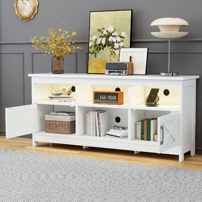 white wood tv stand