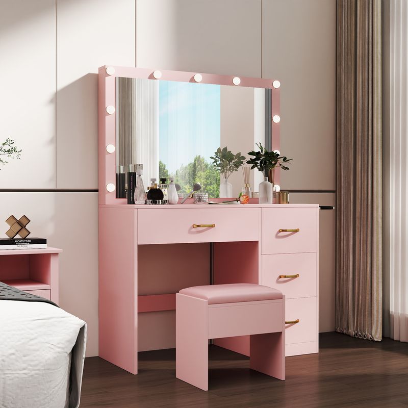 pink vanity desk, pink vanity desk with drawers​, pink vanity desk with mirror, small vanity desk with mirror​, small vanity desk with drawers, small vanity desk with mirror and lights, pink vanity desk with mirror and lights